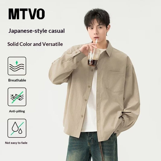 Men's Retro Loose Casual Long Sleeve Shirt